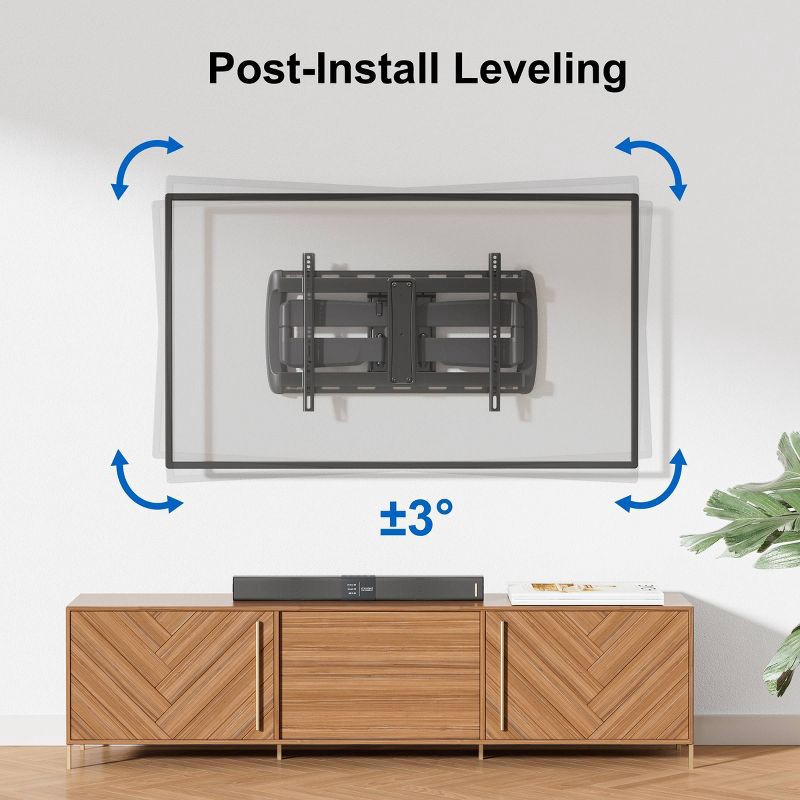 slide 6 of 9, ErgoAV Large Motion TV Mount 42"- 90"TVs: Full-Motion Extendable Swivel for Walls, 1 ct