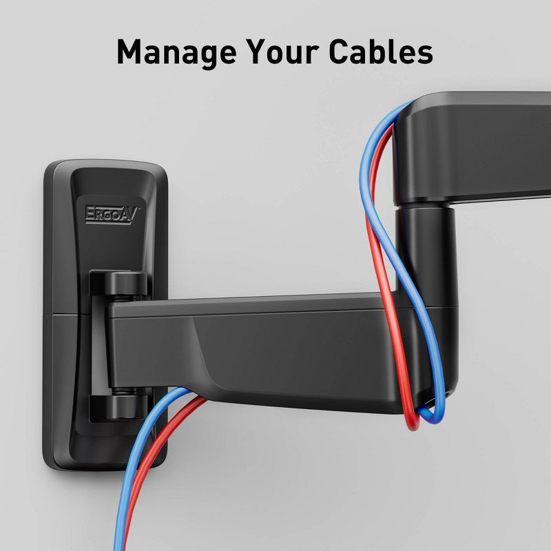 slide 8 of 8, ErgoAV Small Motion TV Wall mount 19"- 43" TVs, 1 ct