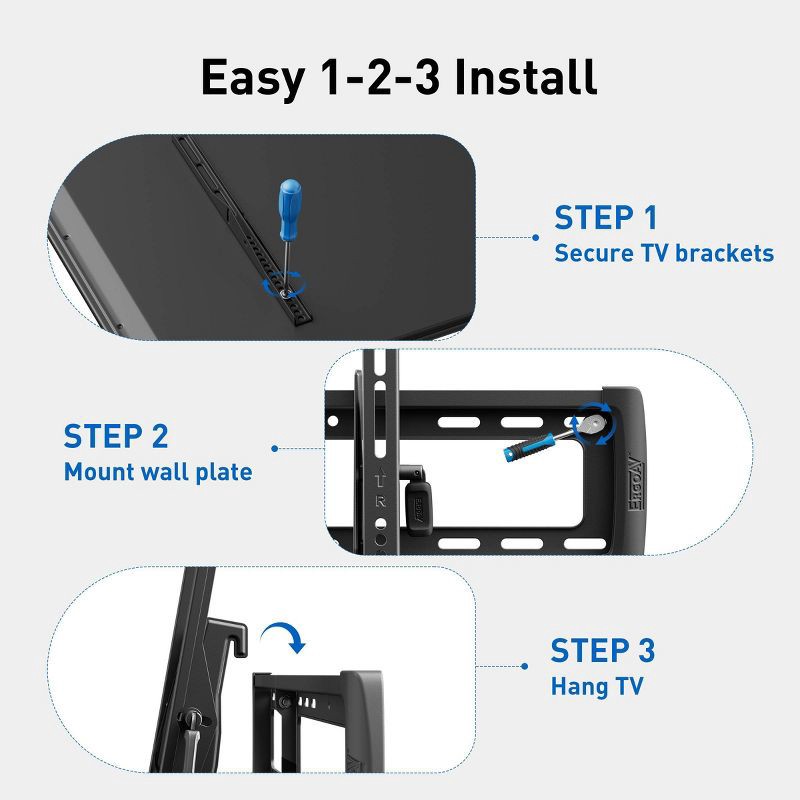 slide 5 of 8, ErgoAV Large Tilt TV Mount 32"- 86" TVs, 1 ct