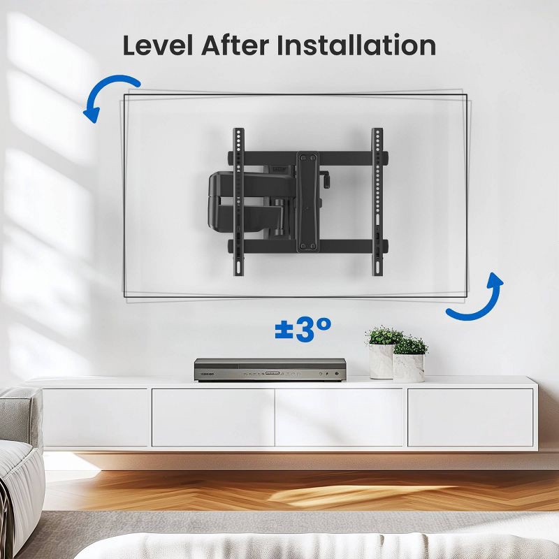 slide 5 of 8, ErgoAV Medium Motion TV Wall Mount 32"- 65" TVs: Swivel Extendable Full Motion Steel, 1 ct