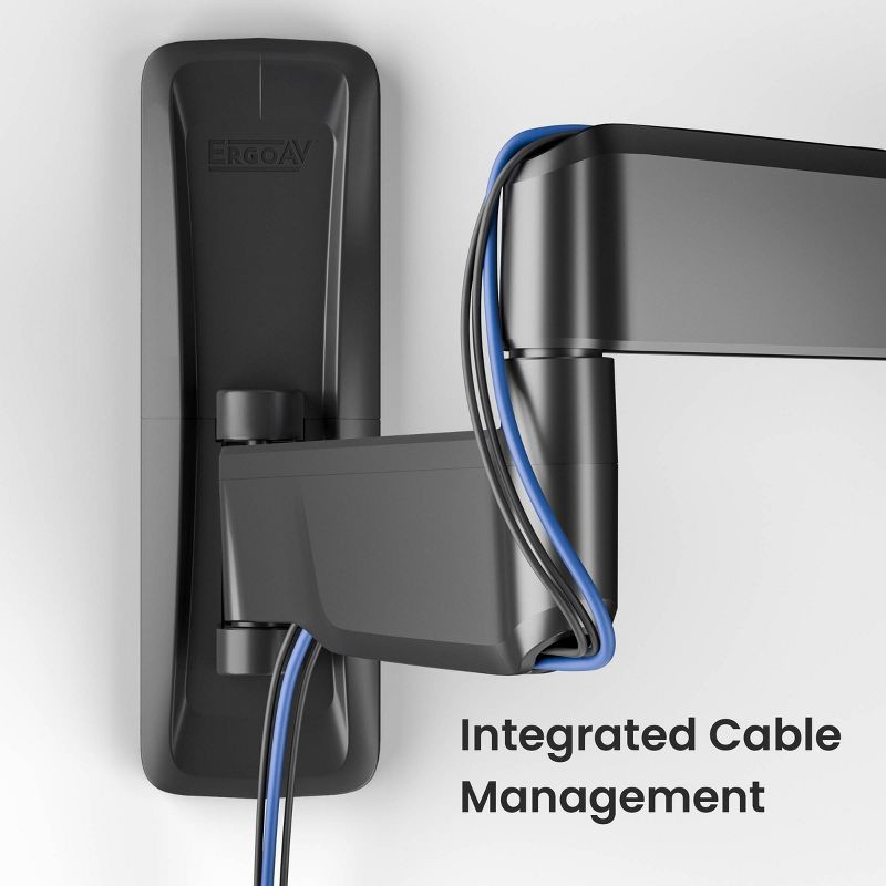 slide 8 of 8, ErgoAV Medium Motion TV Wall Mount 32"- 65" TVs: Swivel Extendable Full Motion Steel, 1 ct