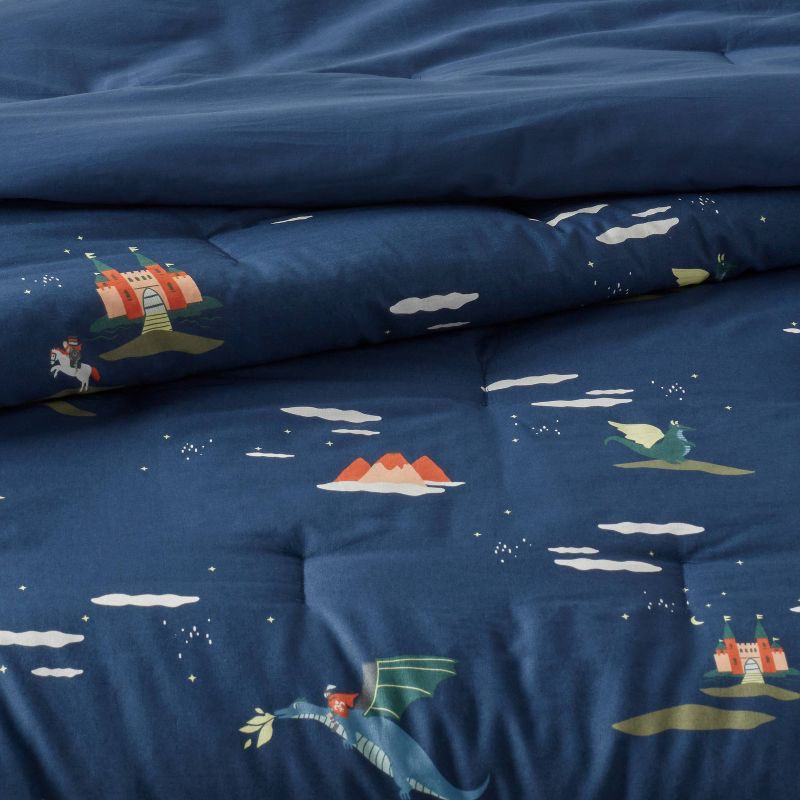 slide 3 of 5, Twin Dragon Kids' Comforter Set - Pillowfort™, 1 ct