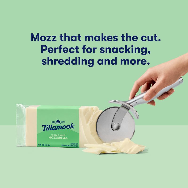 slide 5 of 9, Tillamook Whole Milk Mozzarella Cheese Block - 16oz, 16 oz
