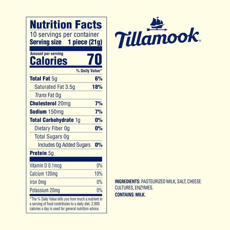 slide 4 of 5, Tillamook Whole Milk Mozzarella Cheese Snack Portion - 7.5oz/10ct, 7.5 oz, 10 ct