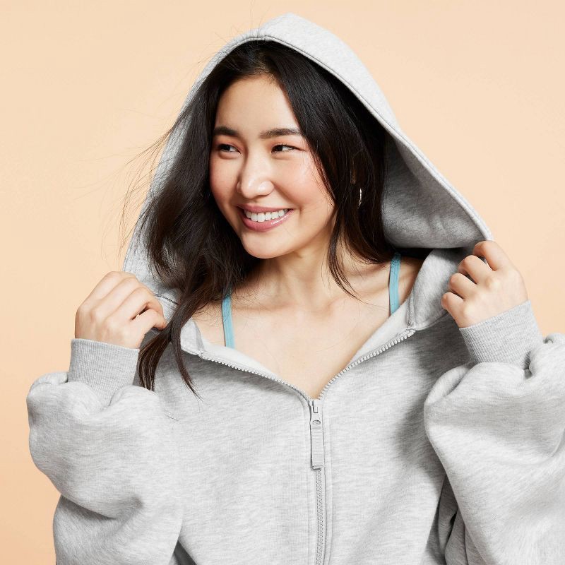 Blogilates Women's Marshmallow Full Zip Hooded Sweatshirt
