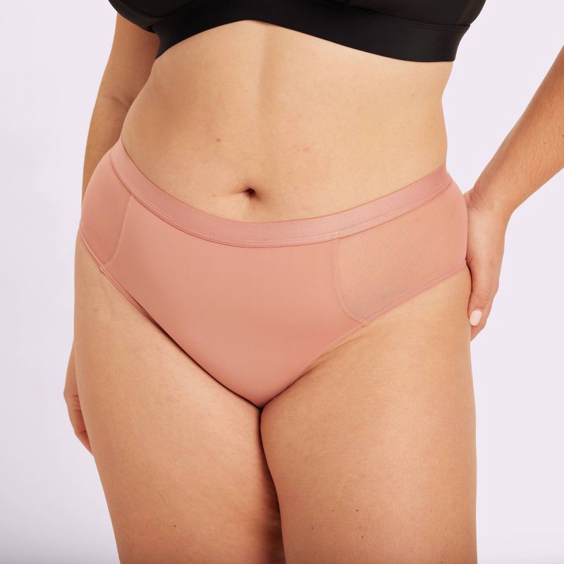 slide 2 of 5, Parade Women's 2pk High Rise Briefs - Eightball/Hot Honey XXXL: Recycled Nylon, Spandex, Cotton Gusset, 2 ct