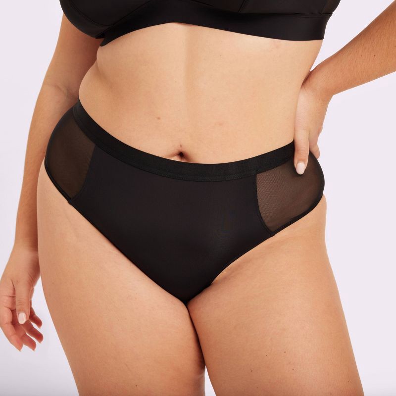 slide 4 of 5, Parade Women's 2pk High Rise Briefs - Eightball/Hot Honey XXXL: Recycled Nylon, Spandex, Cotton Gusset, 2 ct