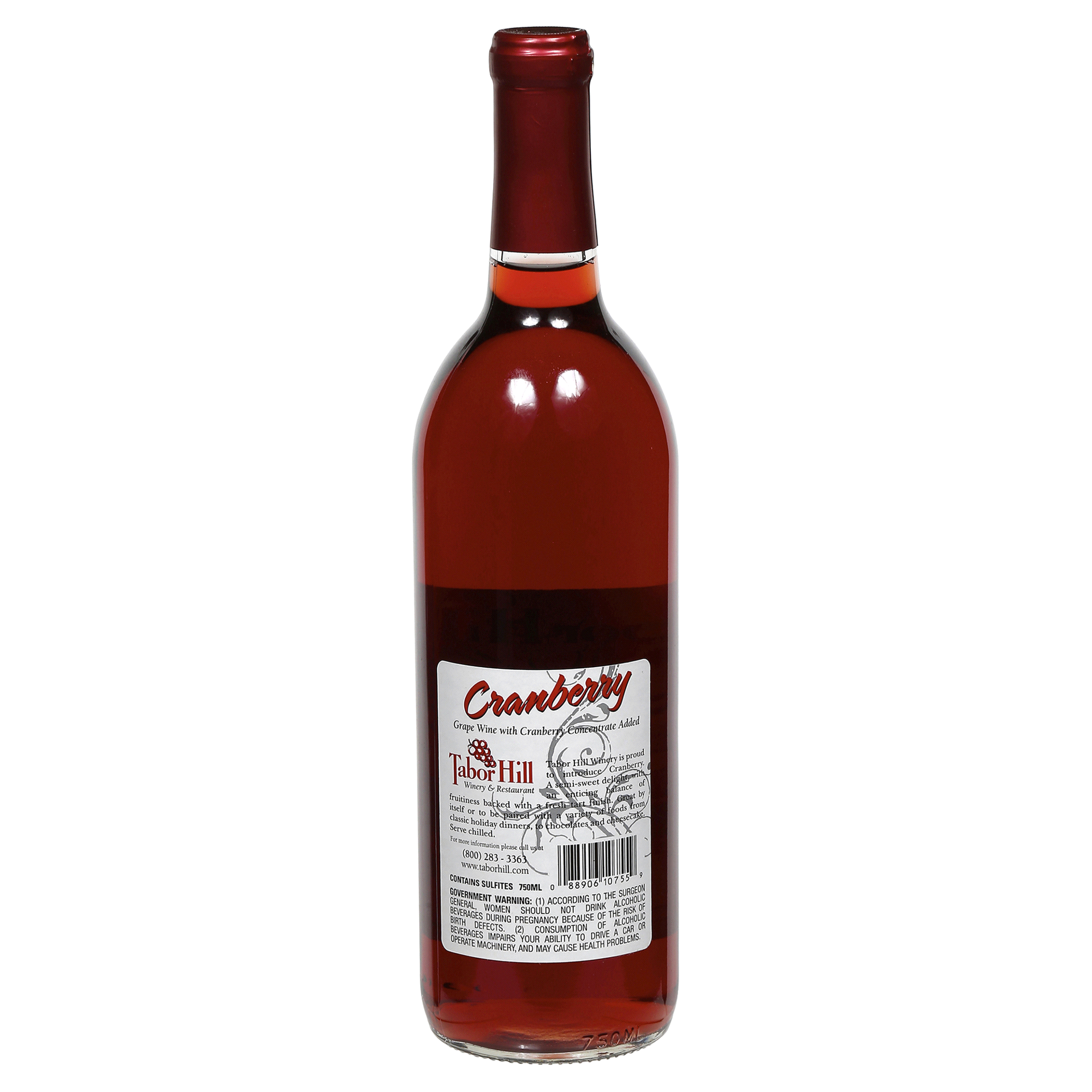 slide 5 of 5, Tabor Hill Cranberry Wine, 750 ml