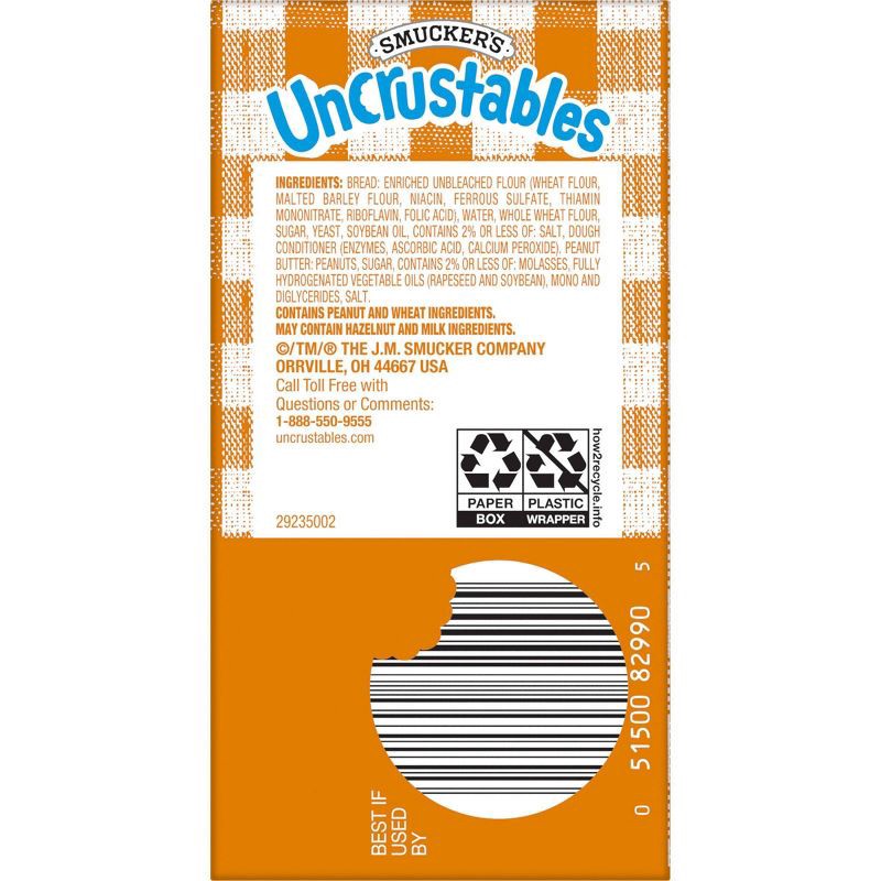 slide 7 of 9, Smucker's Uncrustables Frozen Peanut Butter Sandwich - 7.2oz/4ct, 4 ct; 7.2 oz
