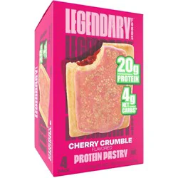 Legendary Foods Gluten Free and Keto Friendly Protein Pastry - Cherry Crumble - 8oz/4ct