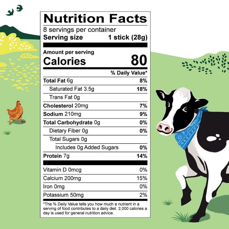 slide 4 of 8, Organic Valley Mozzarella String Cheese - 8oz/8ct, 8 ct; 8 oz