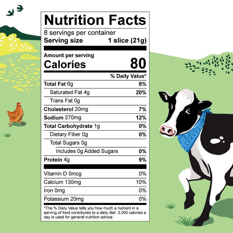 slide 5 of 8, Organic Valley American Cheese Slices - 6oz/8ct, 8 ct; 6 oz