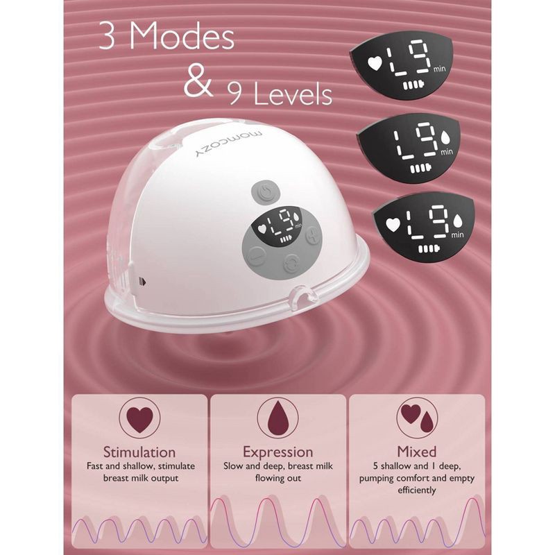 slide 6 of 12, Momcozy M5 Hands-Free Wearable Electric Breast Pump Set, 1 ct