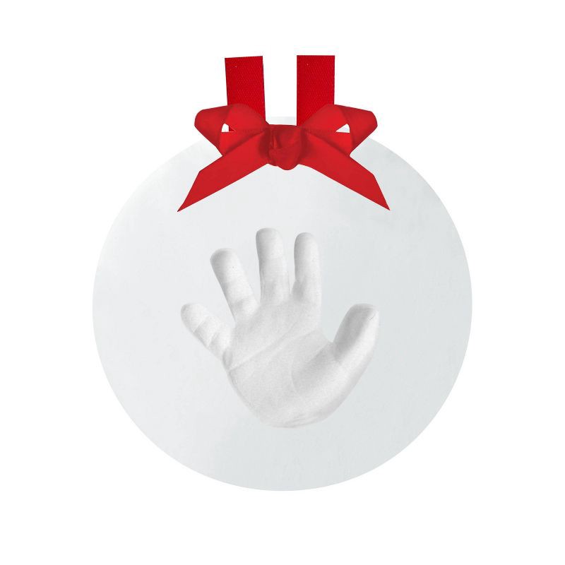 slide 1 of 10, Pearhead Baby's Print Ornament - White, 1 ct