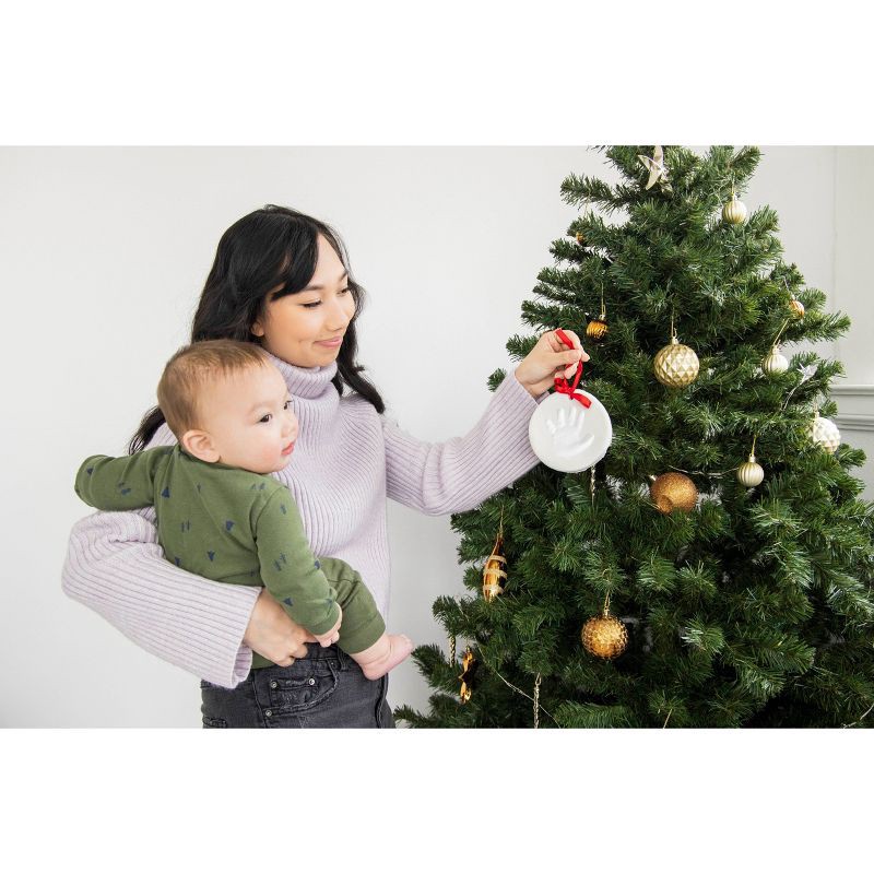 slide 9 of 10, Pearhead Baby's Print Ornament - White, 1 ct