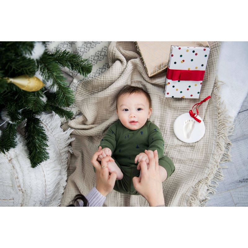 slide 10 of 10, Pearhead Baby's Print Ornament - White, 1 ct