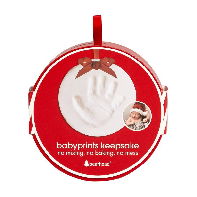 slide 2 of 10, Pearhead Baby's Print Ornament - White, 1 ct