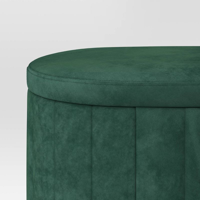 slide 5 of 6, 32" Folding Double Storage Bench Green - Room Essentials™, 1 ct