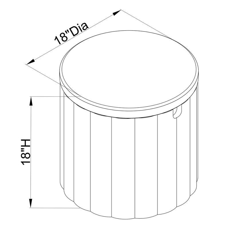 slide 6 of 6, Folding Round Storage Ottoman Green - Room Essentials™, 1 ct