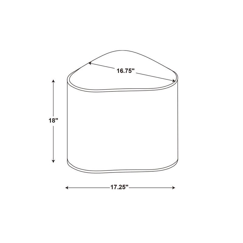 slide 4 of 4, Triangular Shaped Upholstered Corduroy Ottoman Green - Room Essentials™, 1 ct