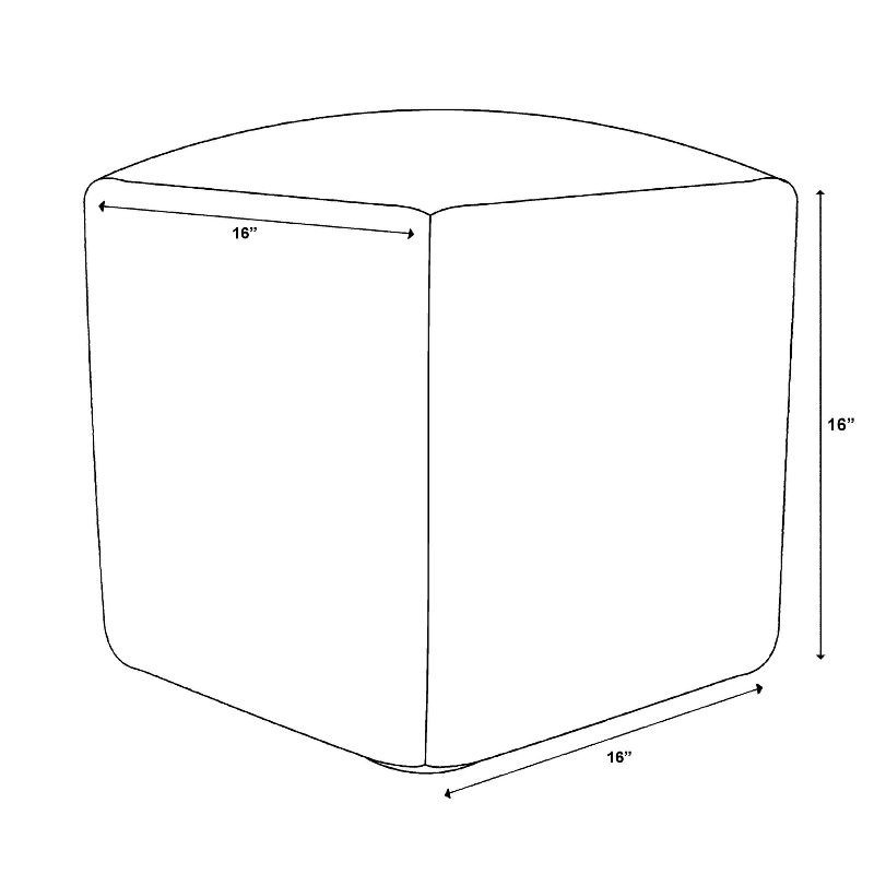 slide 5 of 5, Ribbed Pouf Ottoman Cream - Room Essentials™, 1 ct