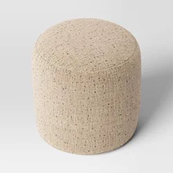 Speckled Pouf Ottoman Speckled Beige- Room Essentials™