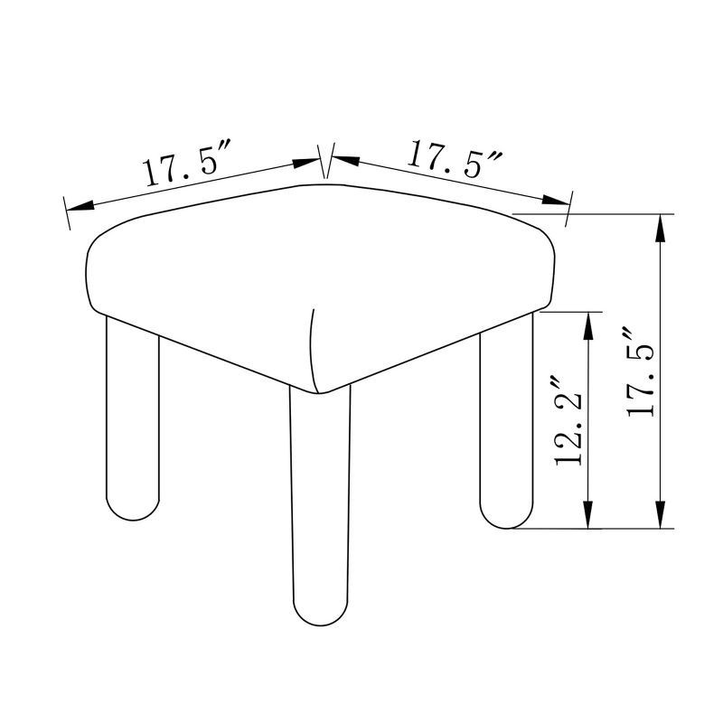 slide 4 of 4, Upholstered Square Stool Ottoman Rust Boucle - Room Essentials™, 1 ct