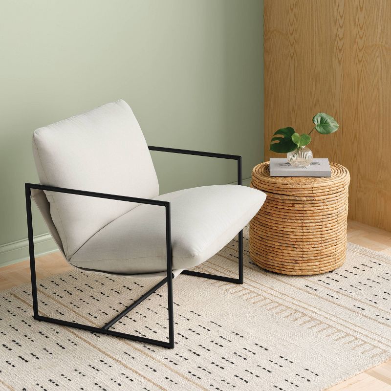 slide 2 of 6, Metal Framed Sling Chair Off White - Room Essentials™, 1 ct