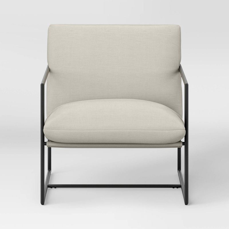slide 3 of 6, Metal Framed Sling Chair Off White - Room Essentials™, 1 ct