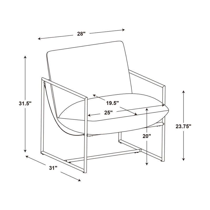 slide 6 of 6, Metal Framed Sling Chair Off White - Room Essentials™, 1 ct