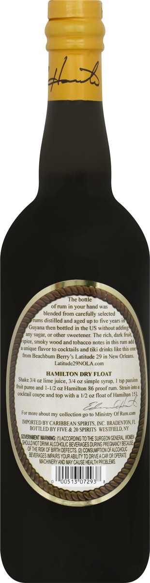 slide 7 of 9, Hamilton Rum 750 ml, 750 ml