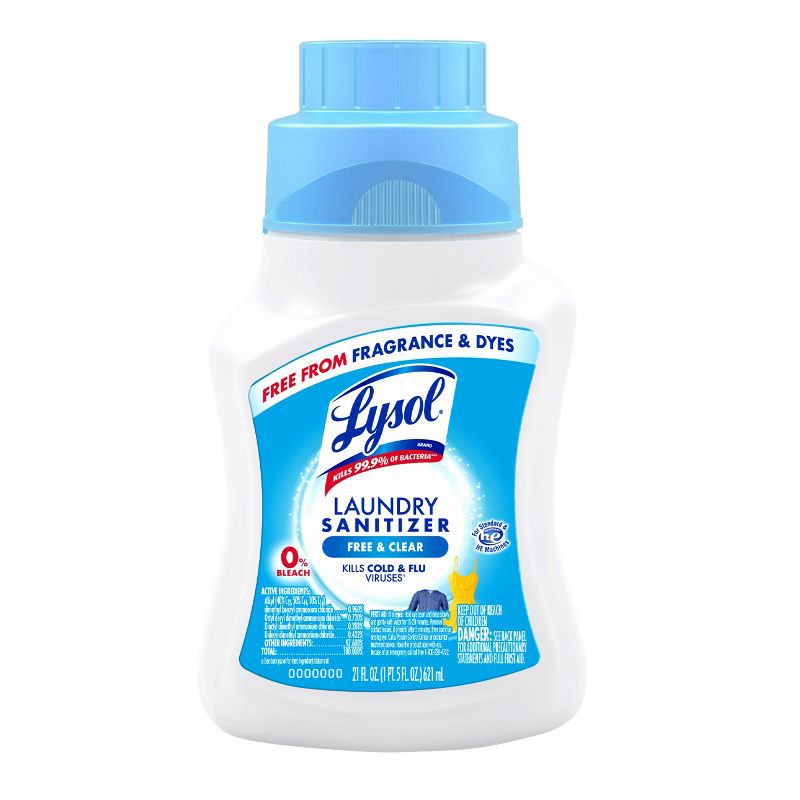 slide 1 of 7, Lysol Free & Clear Laundry Sanitizer - 21 fl oz, 21 fl oz