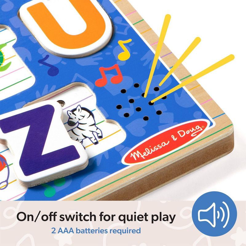 slide 8 of 9, Melissa & Doug® Ms. Rachel Wooden Phonics Alphabet Sound Puzzle with Light-Activated Sound Effects, 26-Piece: Educational Aid, 1 ct