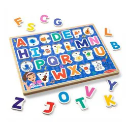 Melissa & Doug® Ms. Rachel Wooden Phonics Alphabet Sound Puzzle with Light-Activated Sound Effects, 26-Piece: Educational Aid