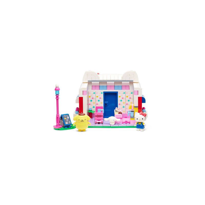 slide 5 of 19, BLDR Hello Kitty and Friends Hello Kitty's Dream Cafe Building Set with Hello Kitty, Cinnamoroll, and Pompompurin Minifigures, 1 ct