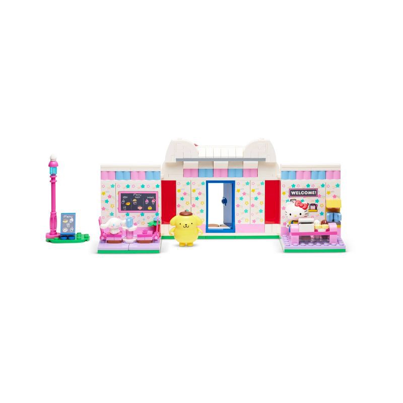 slide 7 of 19, BLDR Hello Kitty and Friends Hello Kitty's Dream Cafe Building Set with Hello Kitty, Cinnamoroll, and Pompompurin Minifigures, 1 ct