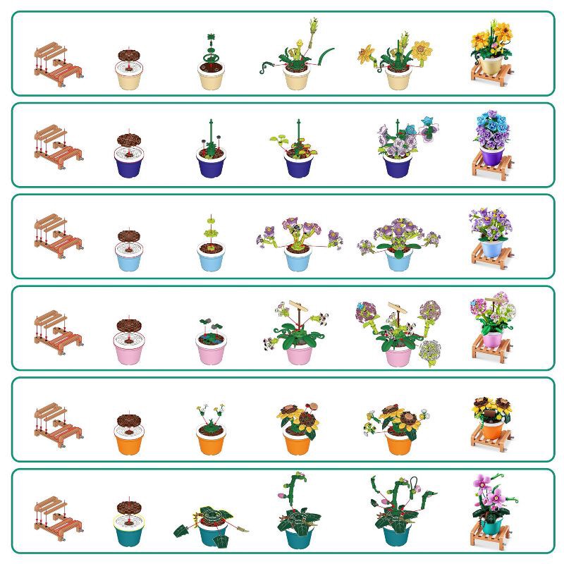 slide 7 of 13, MAX Build More Garden Capsule - Potted Plants: Educational Blocks for Creativity & Fine Motor Skills, 150 Pieces, 150 ct