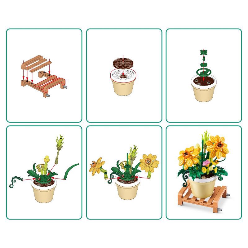 slide 11 of 13, MAX Build More Garden Capsule - Potted Plants: Educational Blocks for Creativity & Fine Motor Skills, 150 Pieces, 150 ct