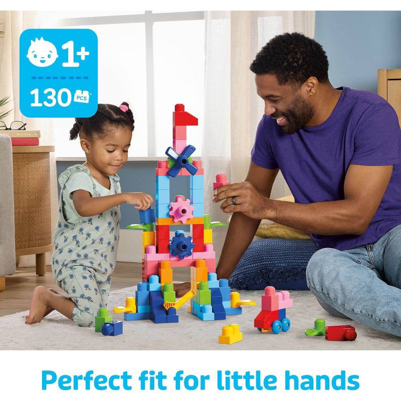 slide 2 of 6, MEGA BLOKS First Builders Big Bag of Blocks Toy Blocks with Storage Bag - 130pc, 130 ct
