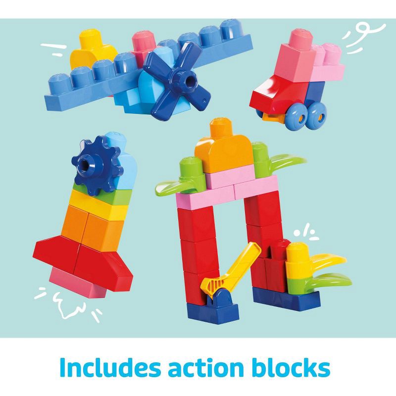 slide 4 of 6, MEGA BLOKS First Builders Big Bag of Blocks Toy Blocks with Storage Bag - 130pc, 130 ct