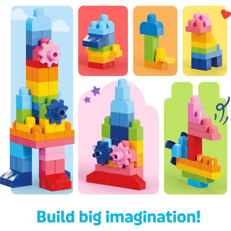 slide 5 of 6, MEGA BLOKS First Builders Big Bag of Blocks Toy Blocks with Storage Bag - 130pc, 130 ct