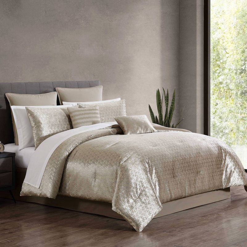 slide 2 of 9, Hallmart Collectibles 12pc King Harlan Bedding Set Gold, 12 ct