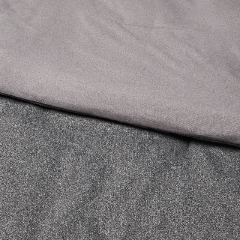 slide 2 of 6, 8pc King Applique Border Comforter and Sheet Set Gray - Threshold™, 8 ct