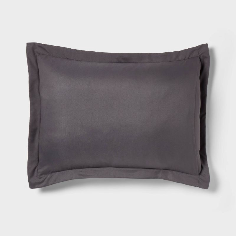 slide 4 of 6, 8pc King Applique Border Comforter and Sheet Set Gray - Threshold™, 8 ct