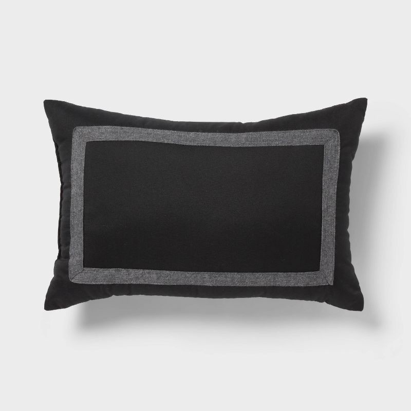 slide 6 of 6, 8pc King Applique Border Comforter and Sheet Set Gray - Threshold™, 8 ct