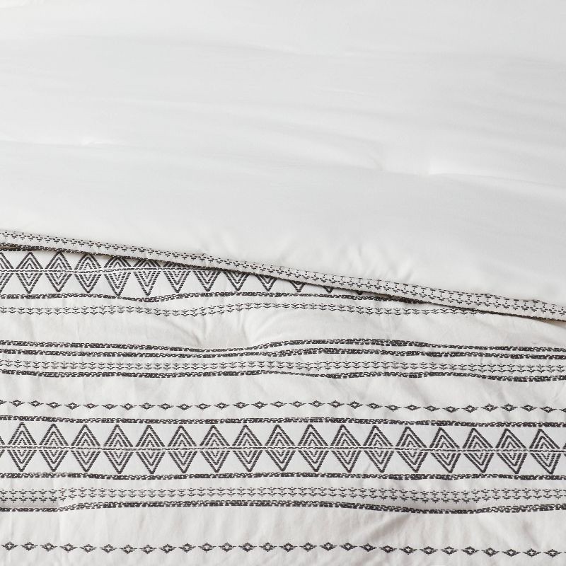 slide 3 of 7, 8pc Queen Woven Diamond Striped Comforter and Sheet Set - Threshold™, 8 ct