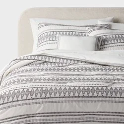 8pc Queen Woven Diamond Striped Comforter and Sheet Set - Threshold™