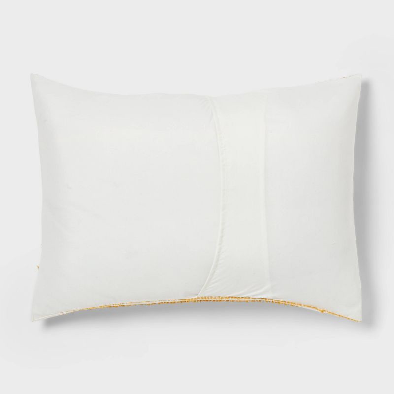 slide 5 of 7, 8pc Queen Clipped Jacquard Striped Comforter and Sheet Set Yellow - Threshold™, 8 ct