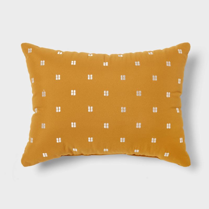 slide 7 of 7, 8pc Queen Clipped Jacquard Striped Comforter and Sheet Set Yellow - Threshold™, 8 ct