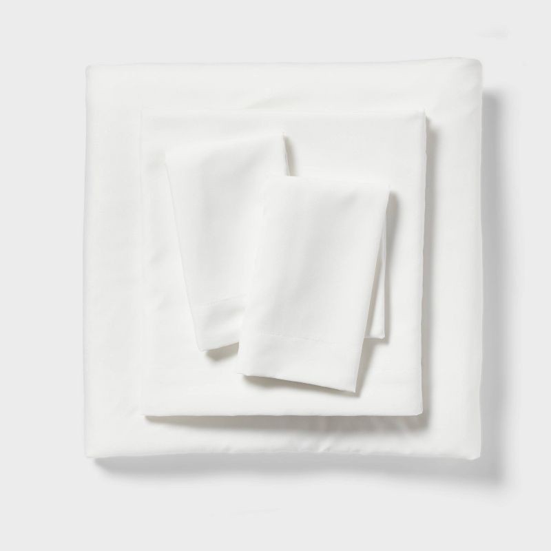 slide 5 of 6, 8pc Queen Applique Border Comforter and Sheet Set Gray - Threshold™, 8 ct